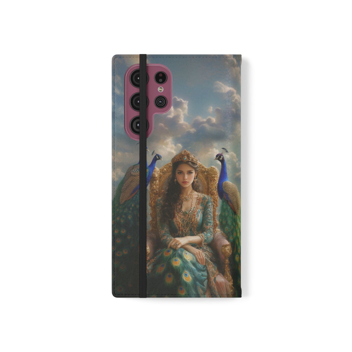 Hera Peacock Empress Golden Throne - Wallet Flip Case