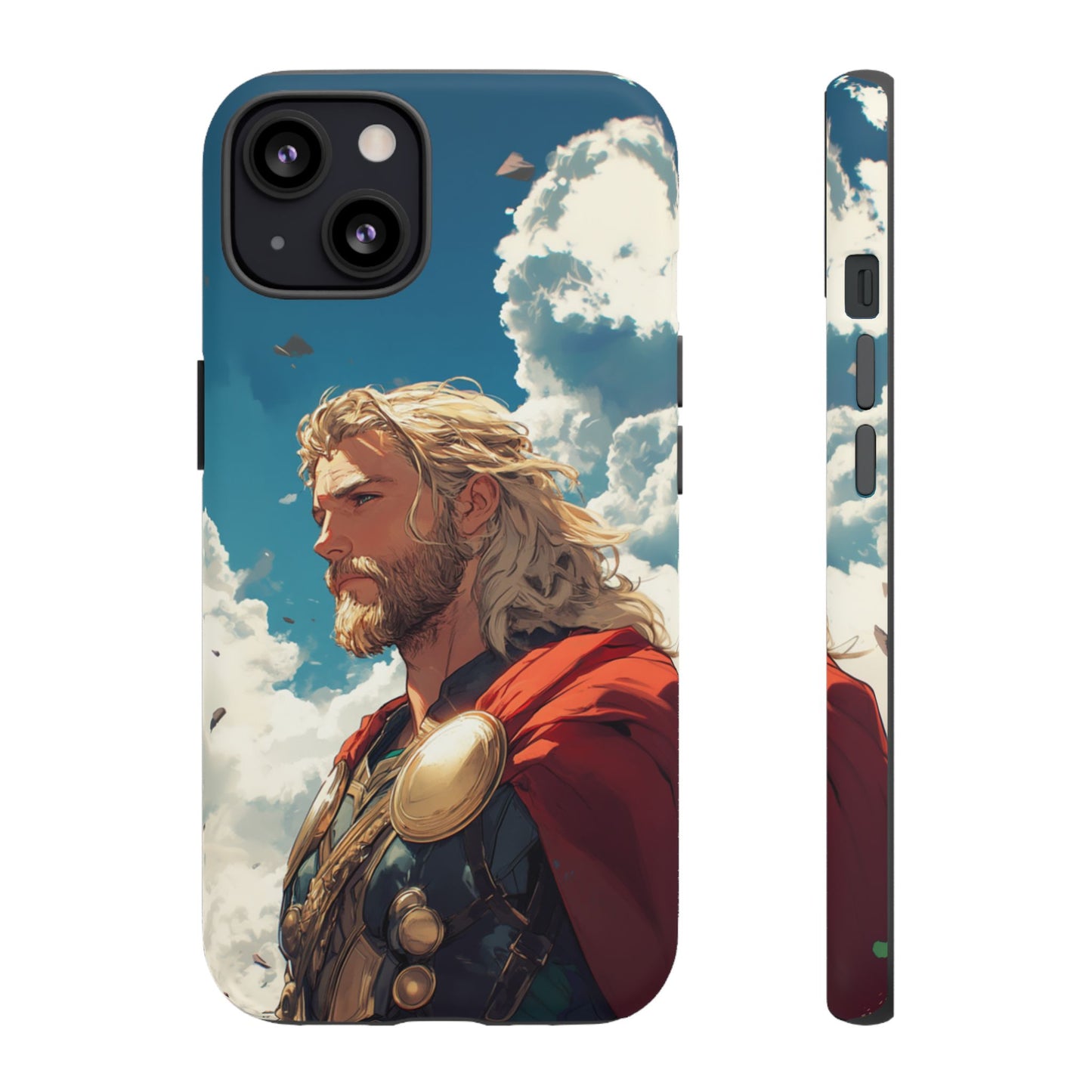 Celestial Protector: Anime-Style Thor Phone Case - iPhone, Google Pixel, Samsung