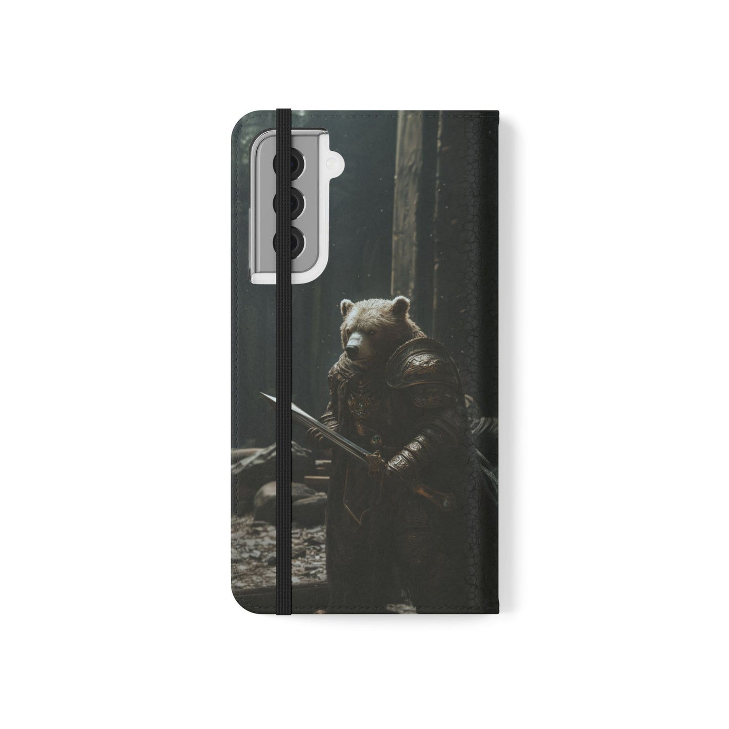 Medieval Bear Warrior Knight - Wallet Flip Case