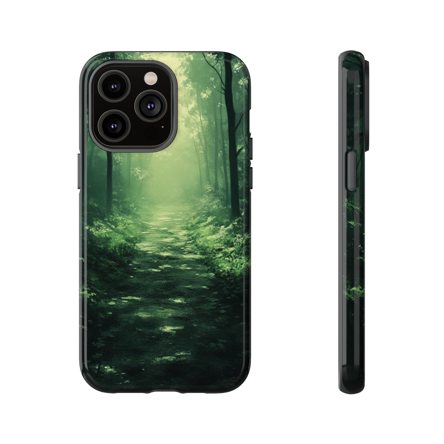 Emerald Mist Forest Path - Tough iPhone Case
