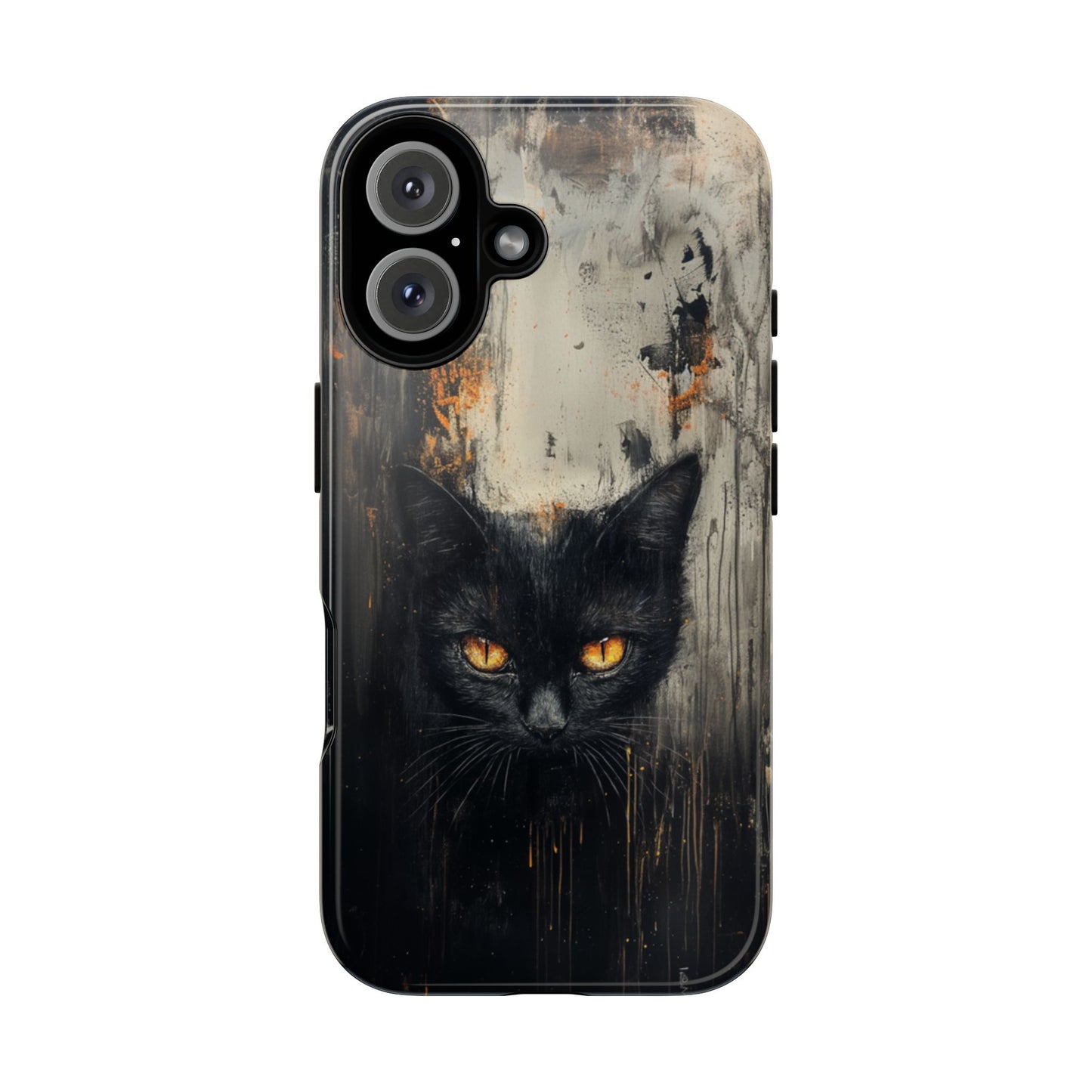 Black Cat Shadow Gaze - Tough iPhone Case