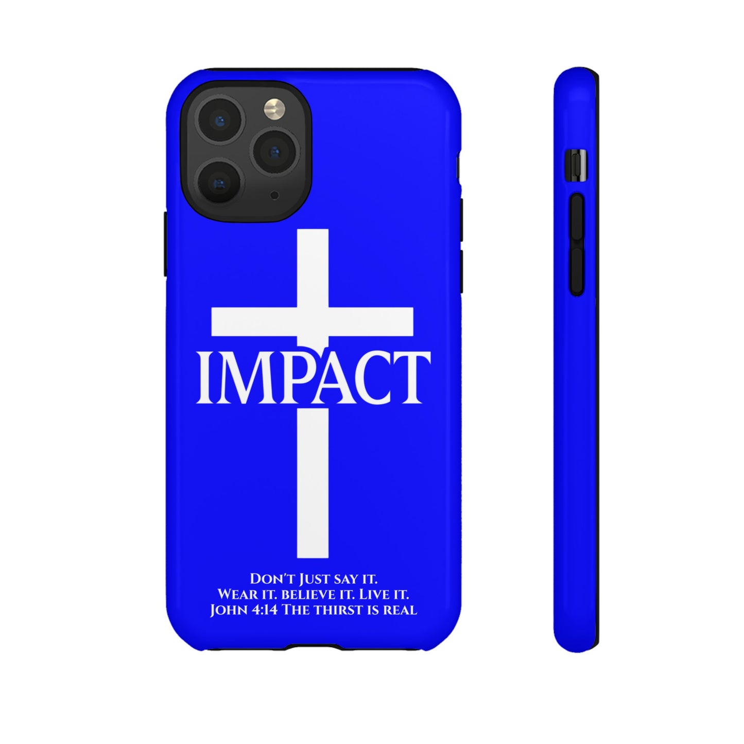 Impact Blue - Tough iPhone Case