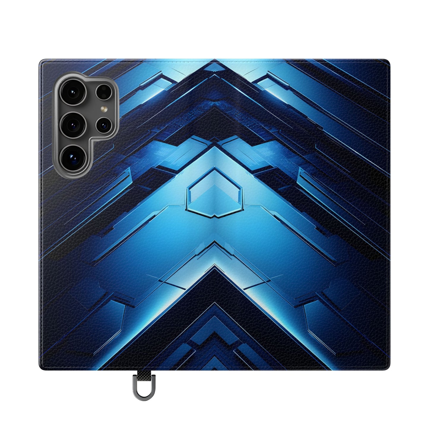 Blue Tech Matrix - Wallet Flip Case