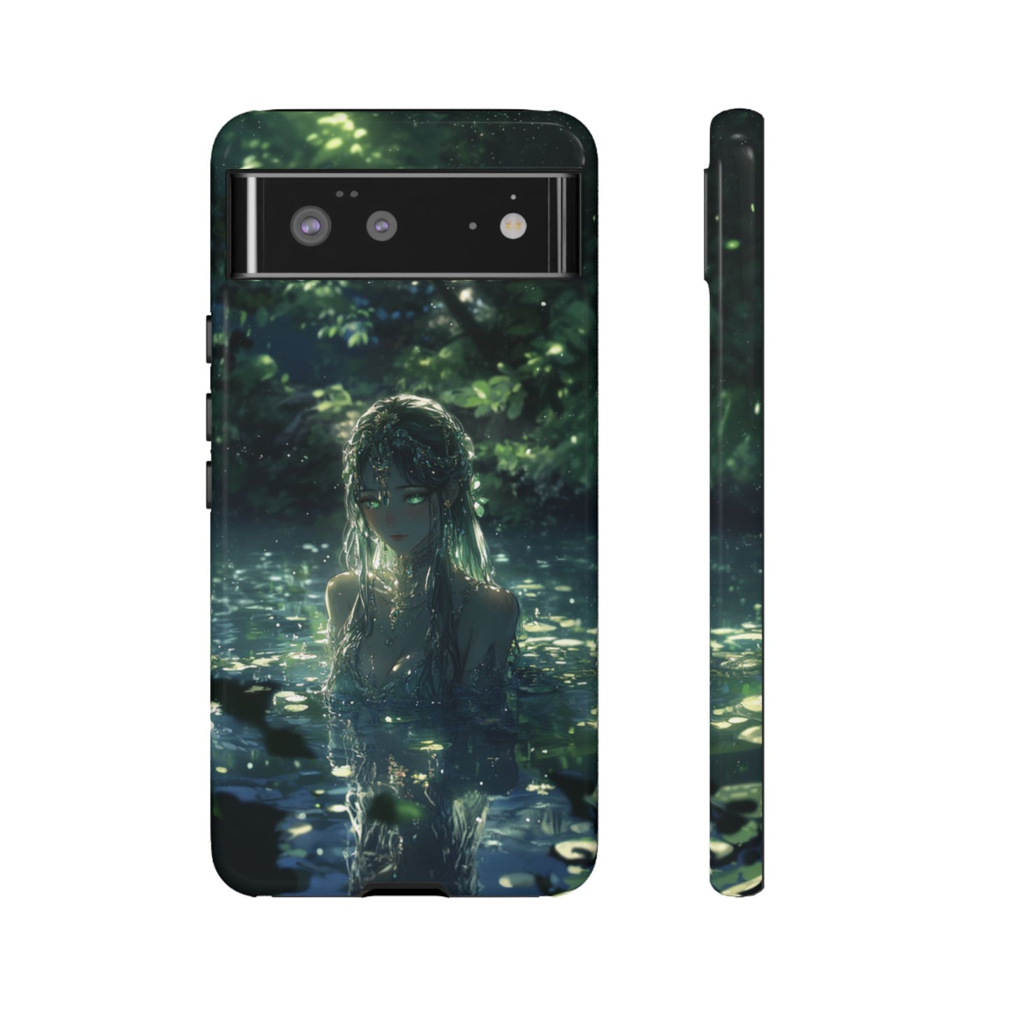 Forest Water Nymph Green Eyes Pond - Tough Google Pixel Case