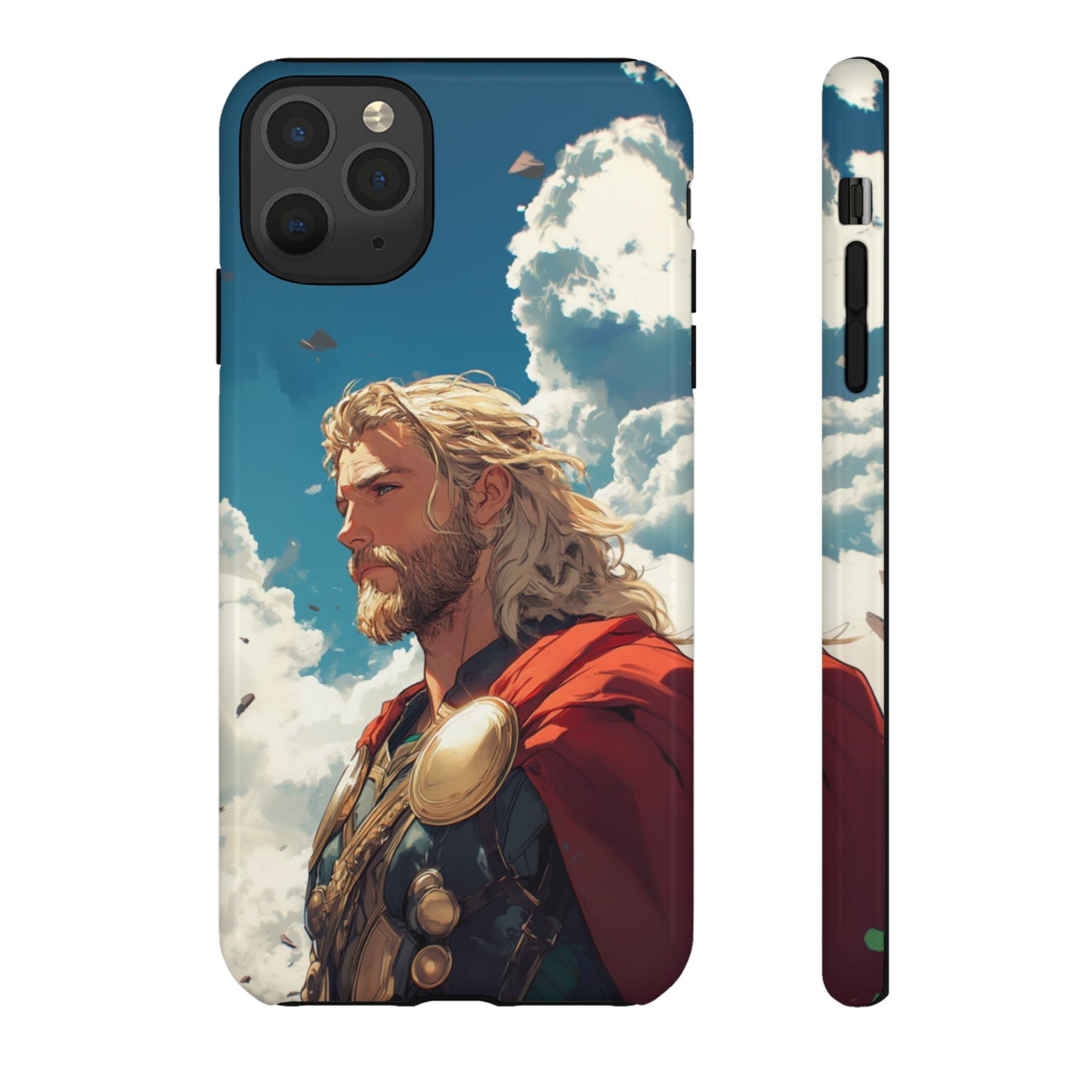 Celestial Protector: Anime-Style Thor Phone Case - iPhone, Google Pixel, Samsung