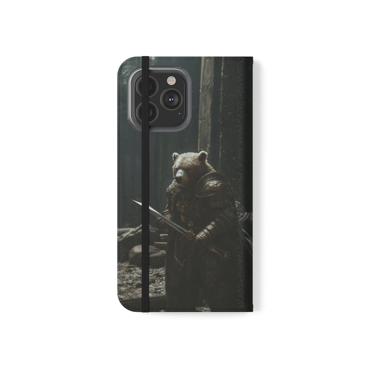 Medieval Bear Warrior Knight - Wallet Flip Case