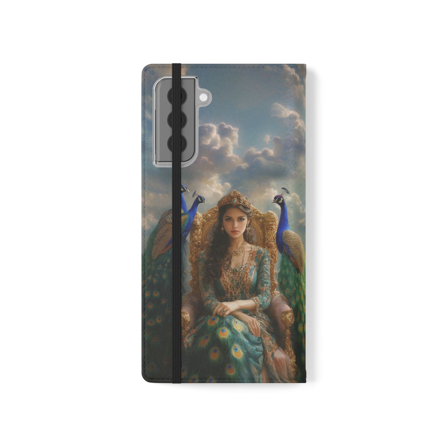 Hera Peacock Empress Golden Throne - Wallet Flip Case