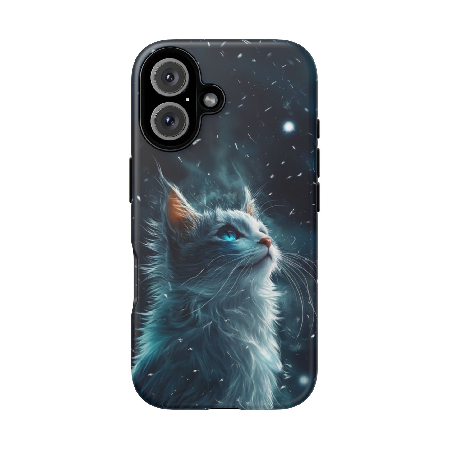 Ethereal Gaze White Cat Phone Case - iPhone, Google Pixel, Samsung Galaxy