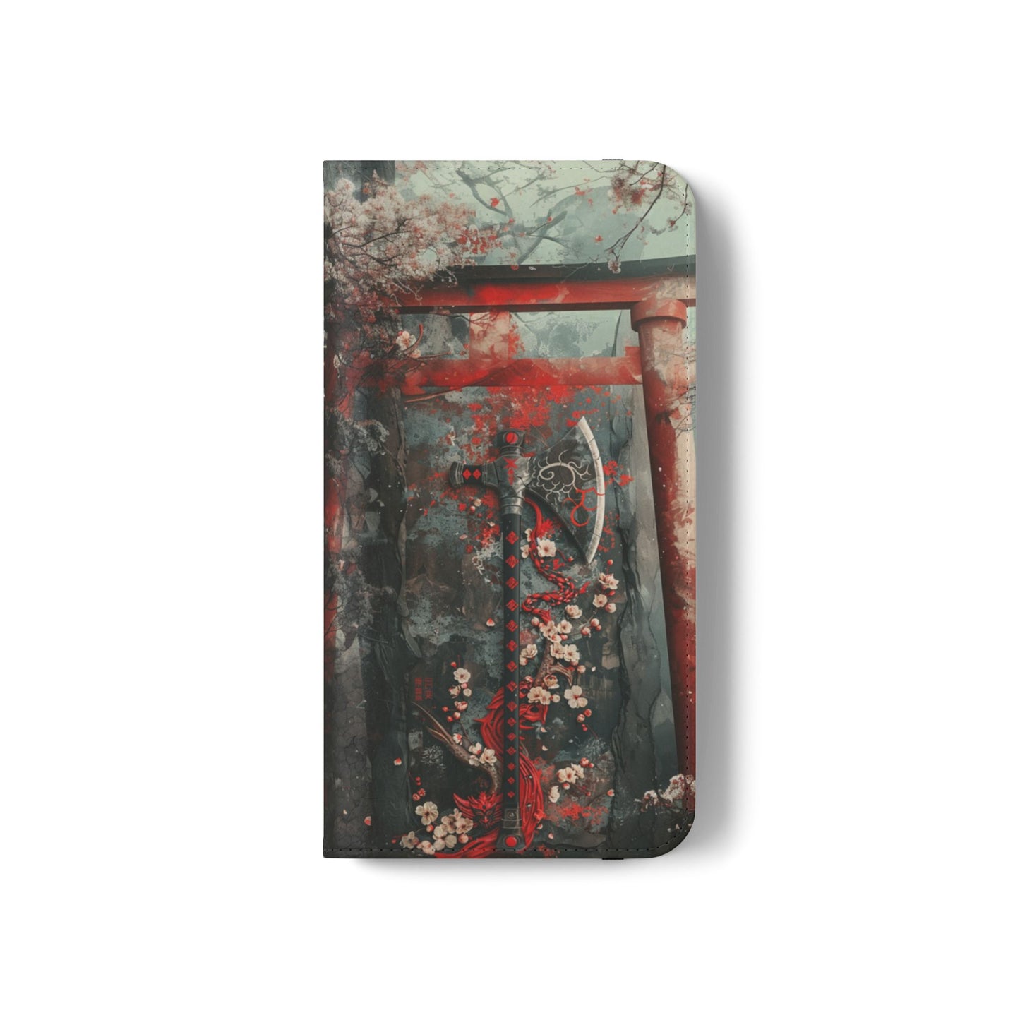 Sakura Warrior Axe - Wallet Flip Case