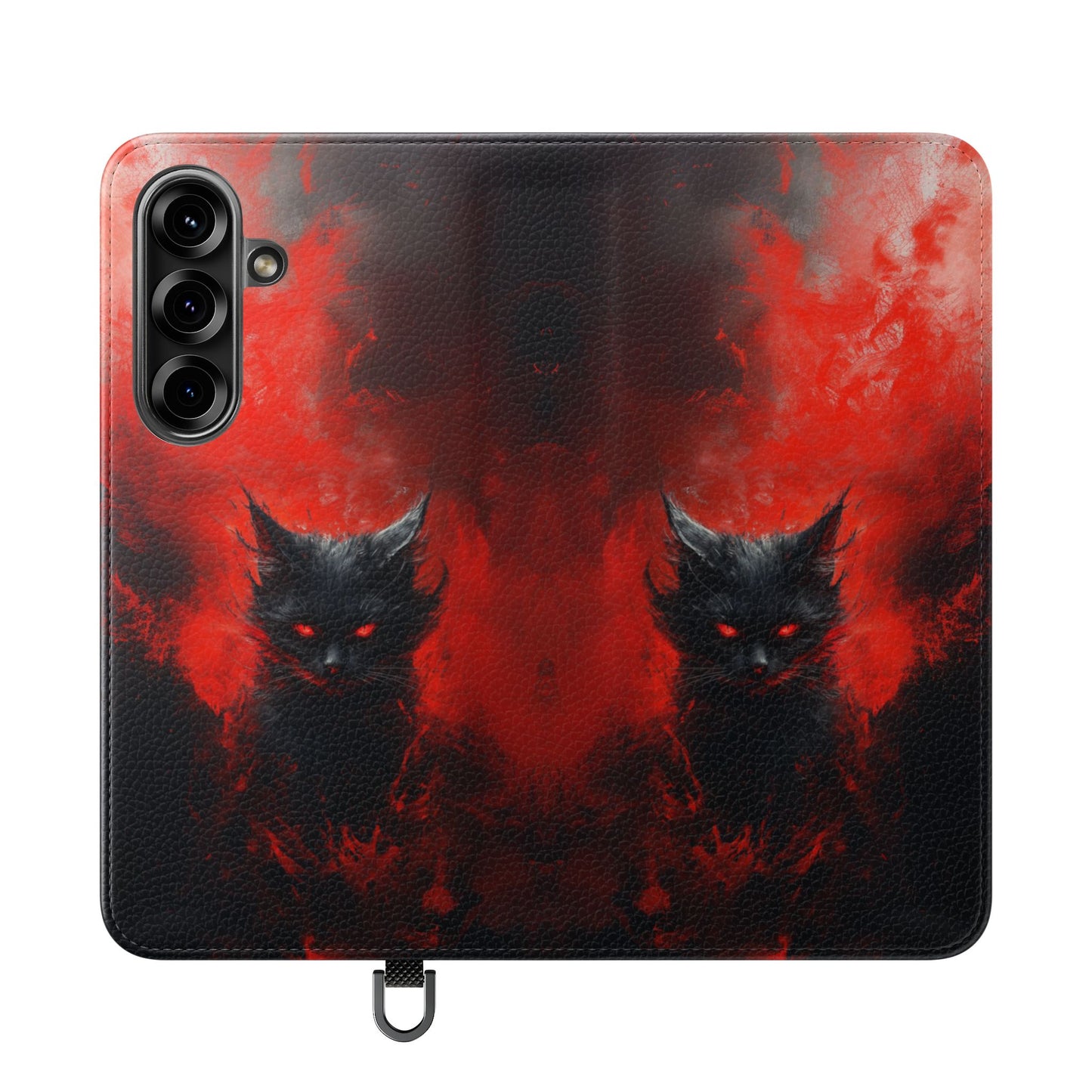 Fire Demon Black Cat - Wallet Flip Case