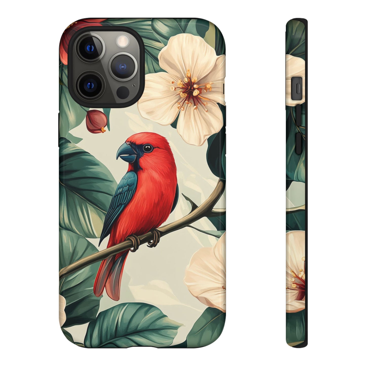 Tropical Bird and Hibiscus Phone Case – iPhone, Google Pixel, Samsung Galaxy