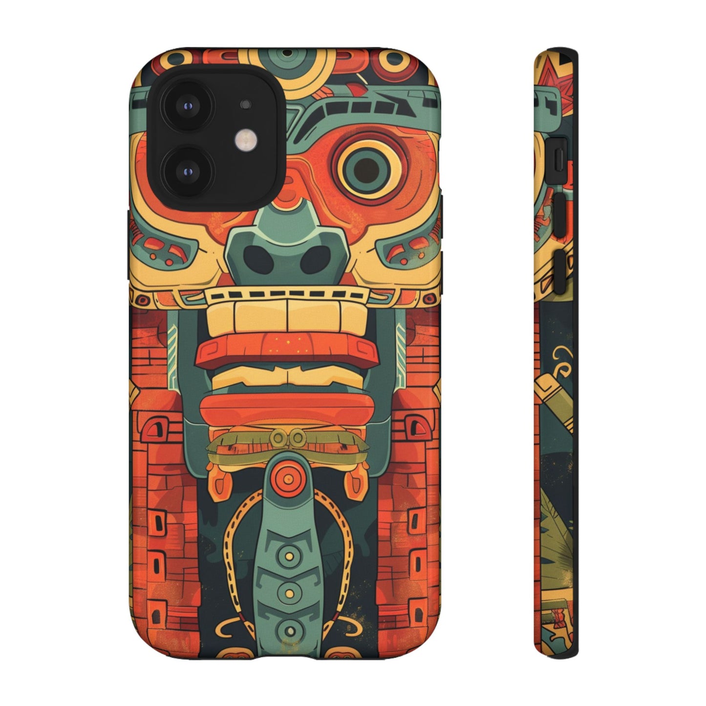 Aztec Totem Mask - Tough iPhone Case