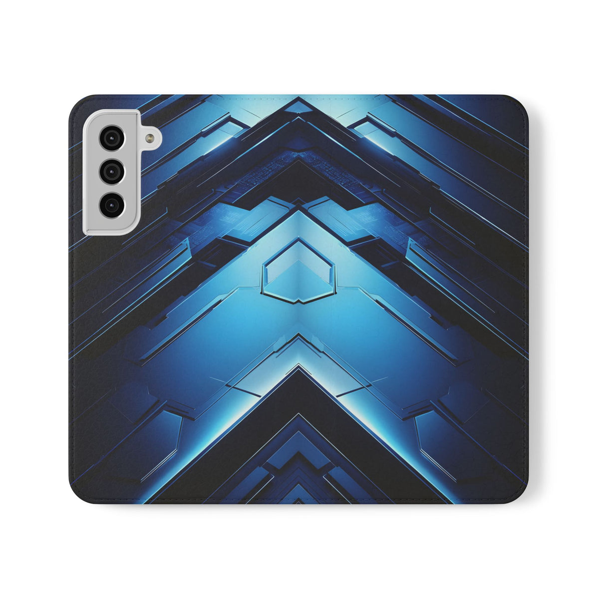 Blue Tech Matrix - Wallet Flip Case