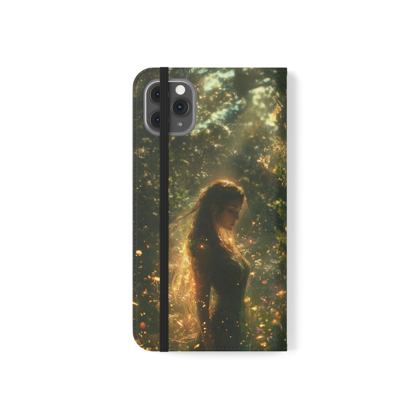 Forest Goddess Golden Light Meadow - Wallet Flip Case