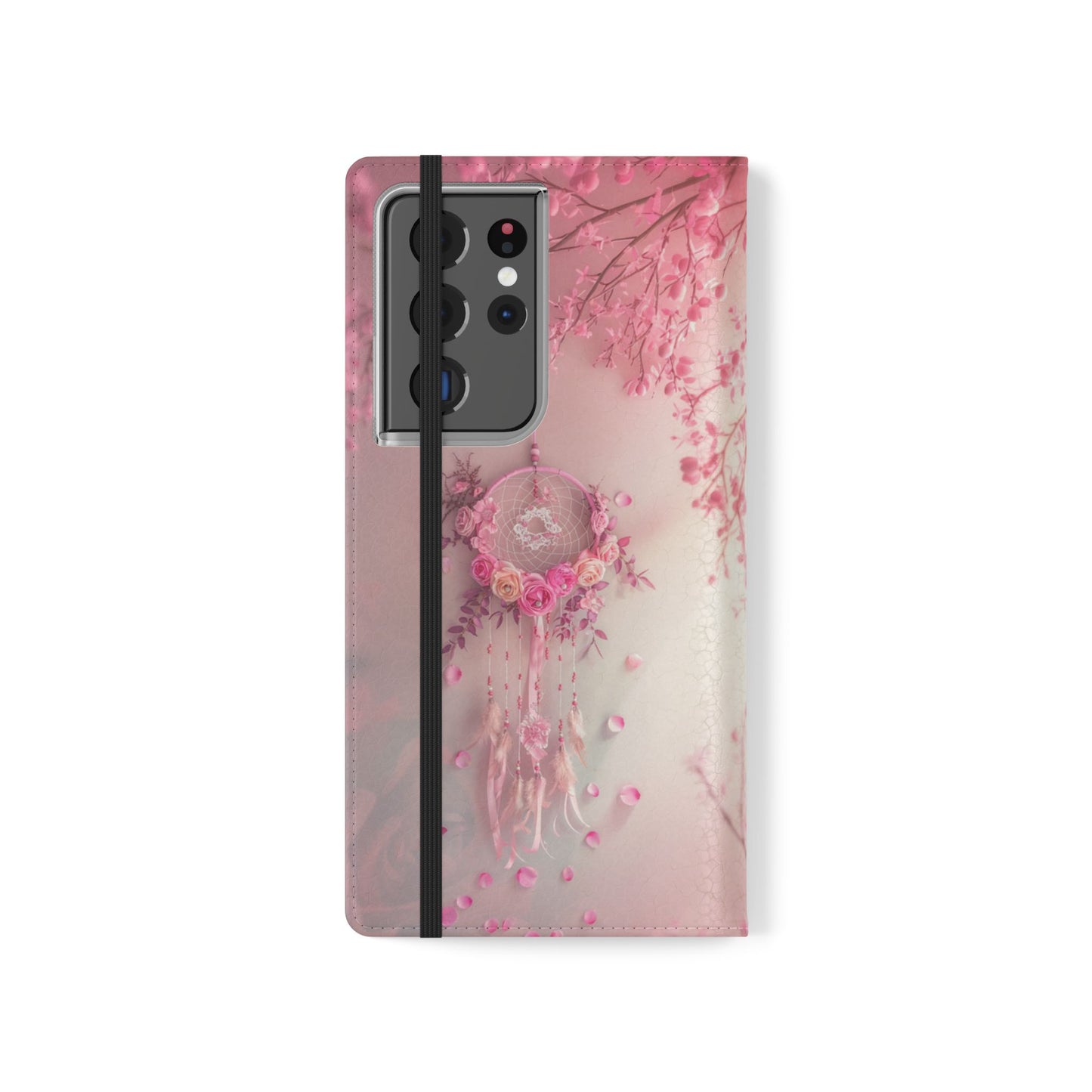 Pink Rose Dreamcatcher - Wallet Flip Case