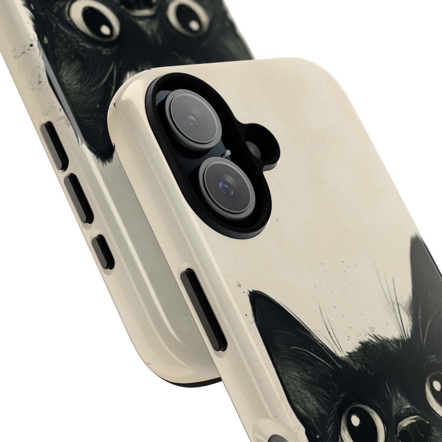Black Cat Ink Sketch - Tough iPhone Case
