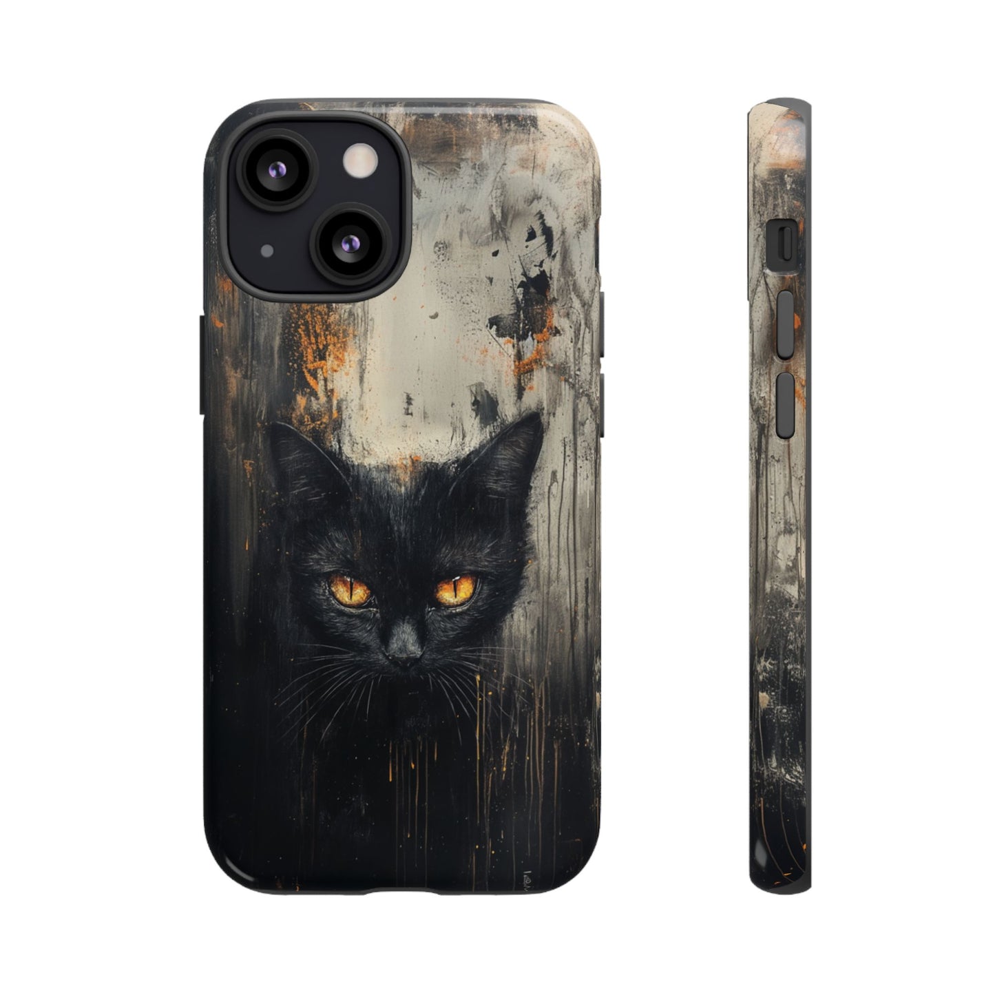 Black Cat Shadow Gaze - Tough iPhone Case