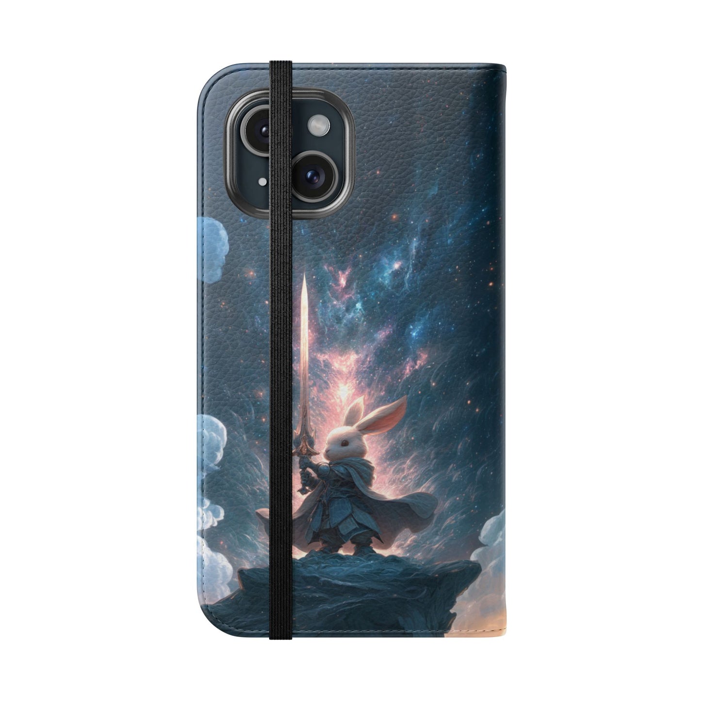 Cosmic Warrior Rabbit - Wallet Flip Case