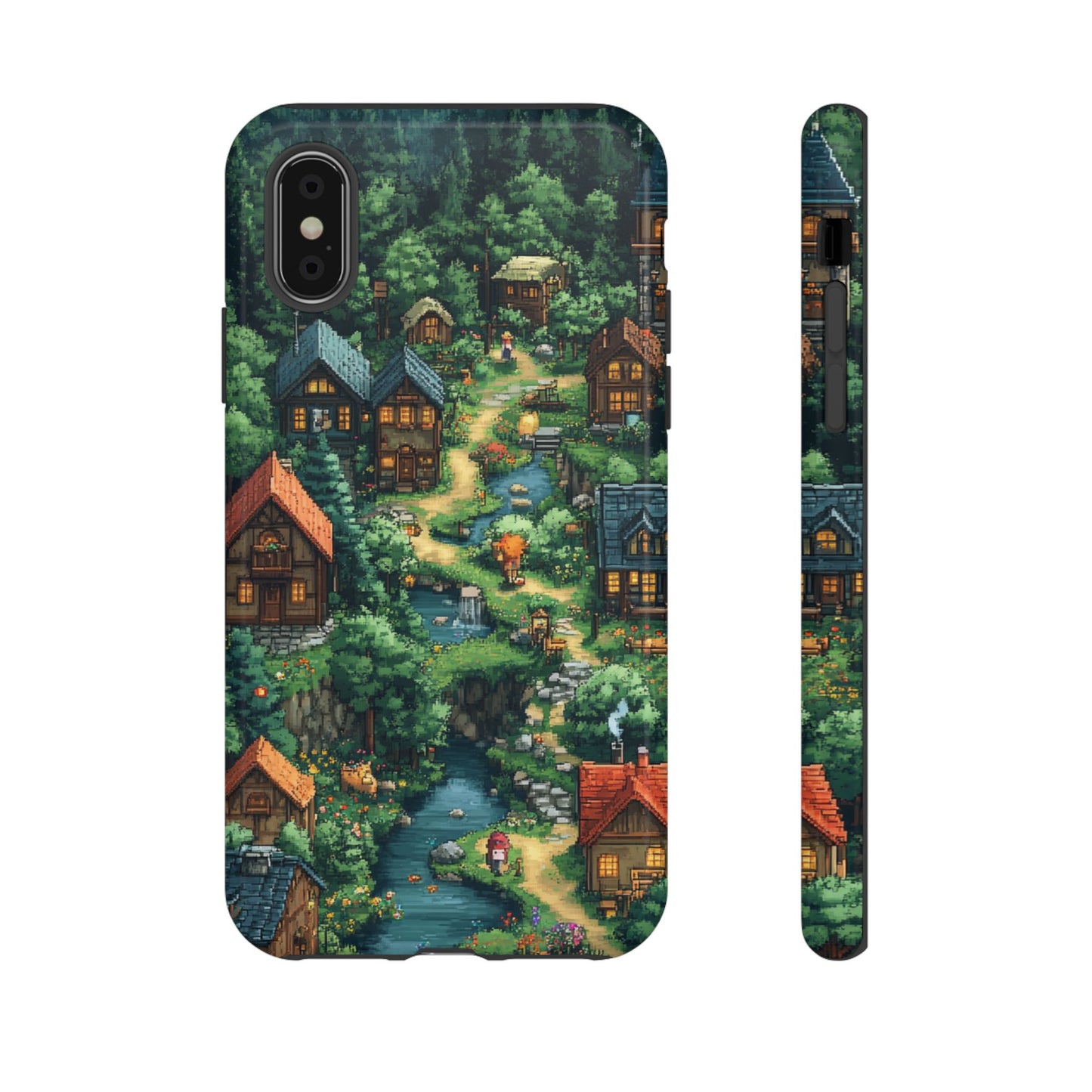 Pixel Forest Hamlet - Tough iPhone Case