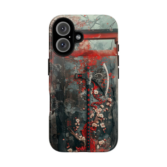 Sakura Warrior Axe - Tough iPhone Case