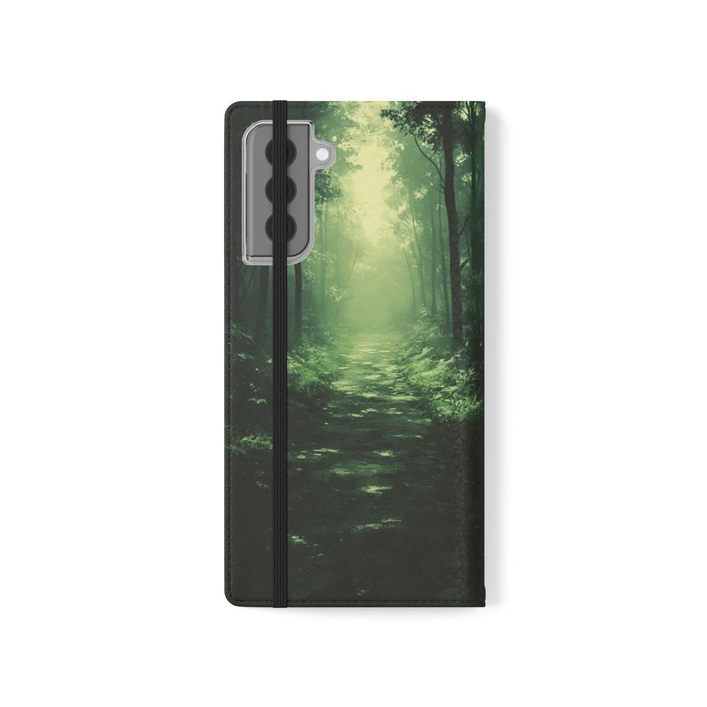 Emerald Mist Forest Path - Wallet Flip Case