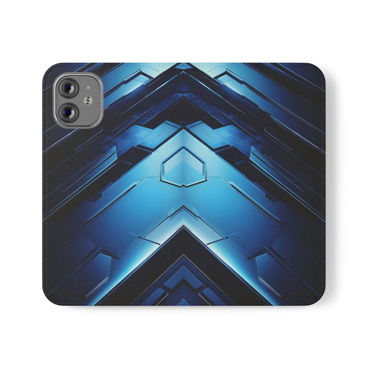 Blue Tech Matrix - Wallet Flip Case