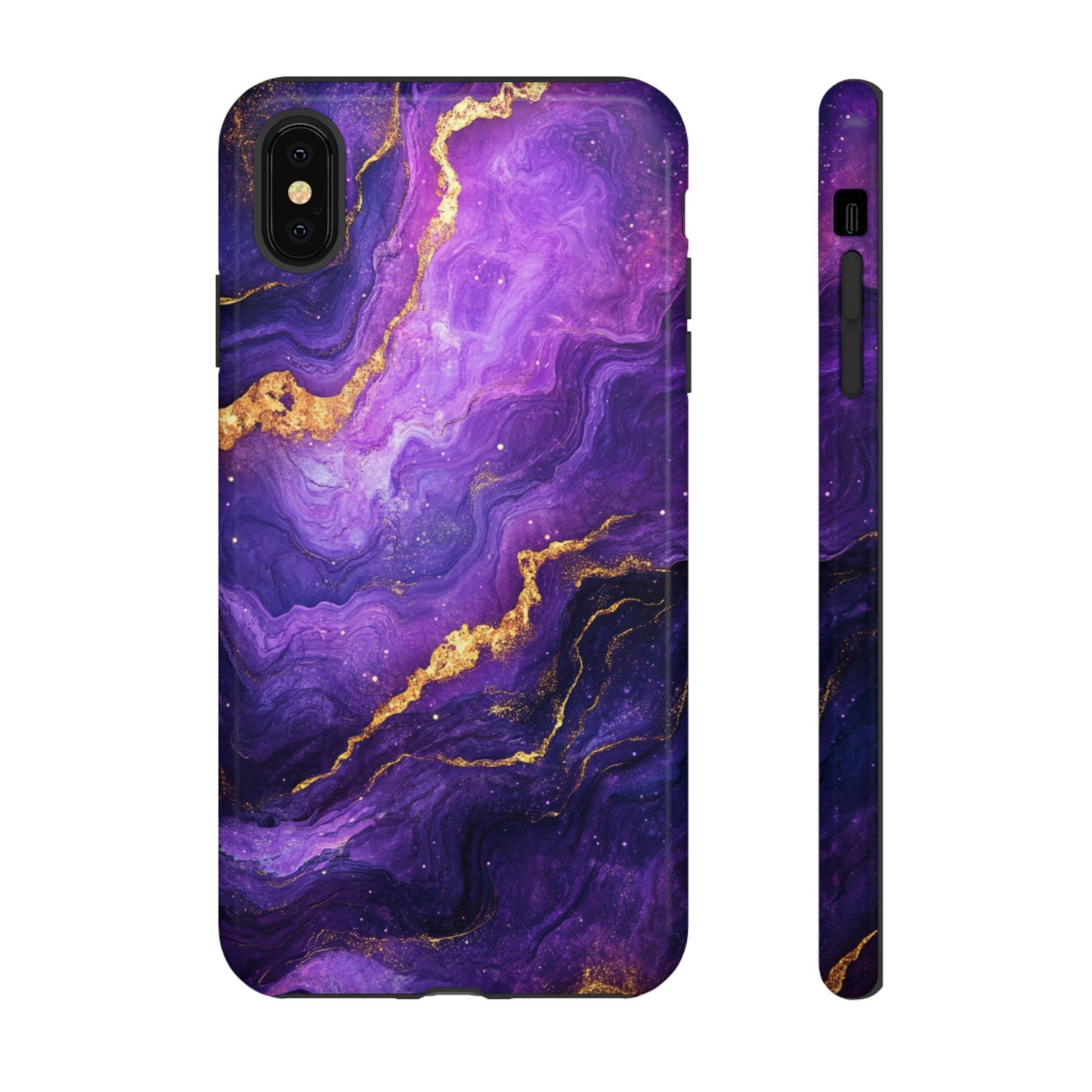 Amethyst Gold Marble – Tough iPhone Case
