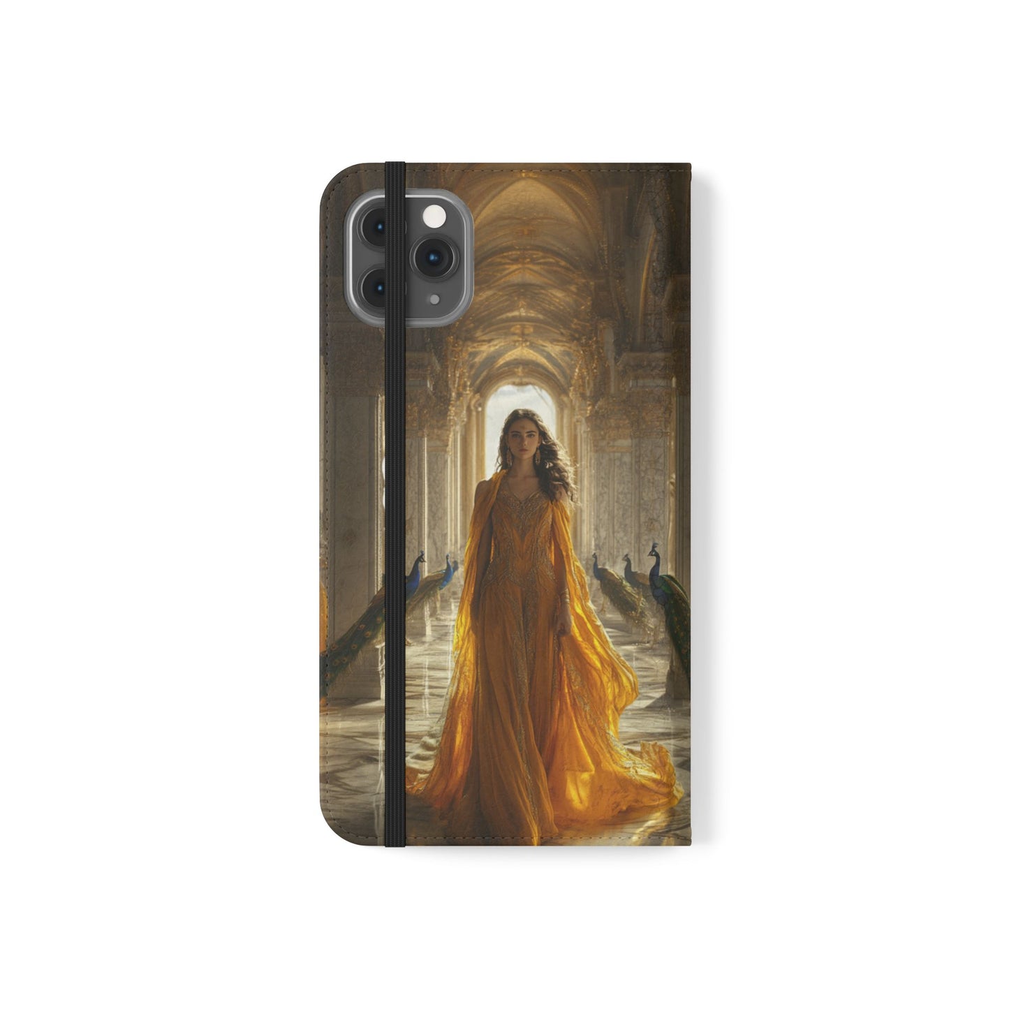 Hera Golden Palace Peacock Goddess - Wallet Flip Case