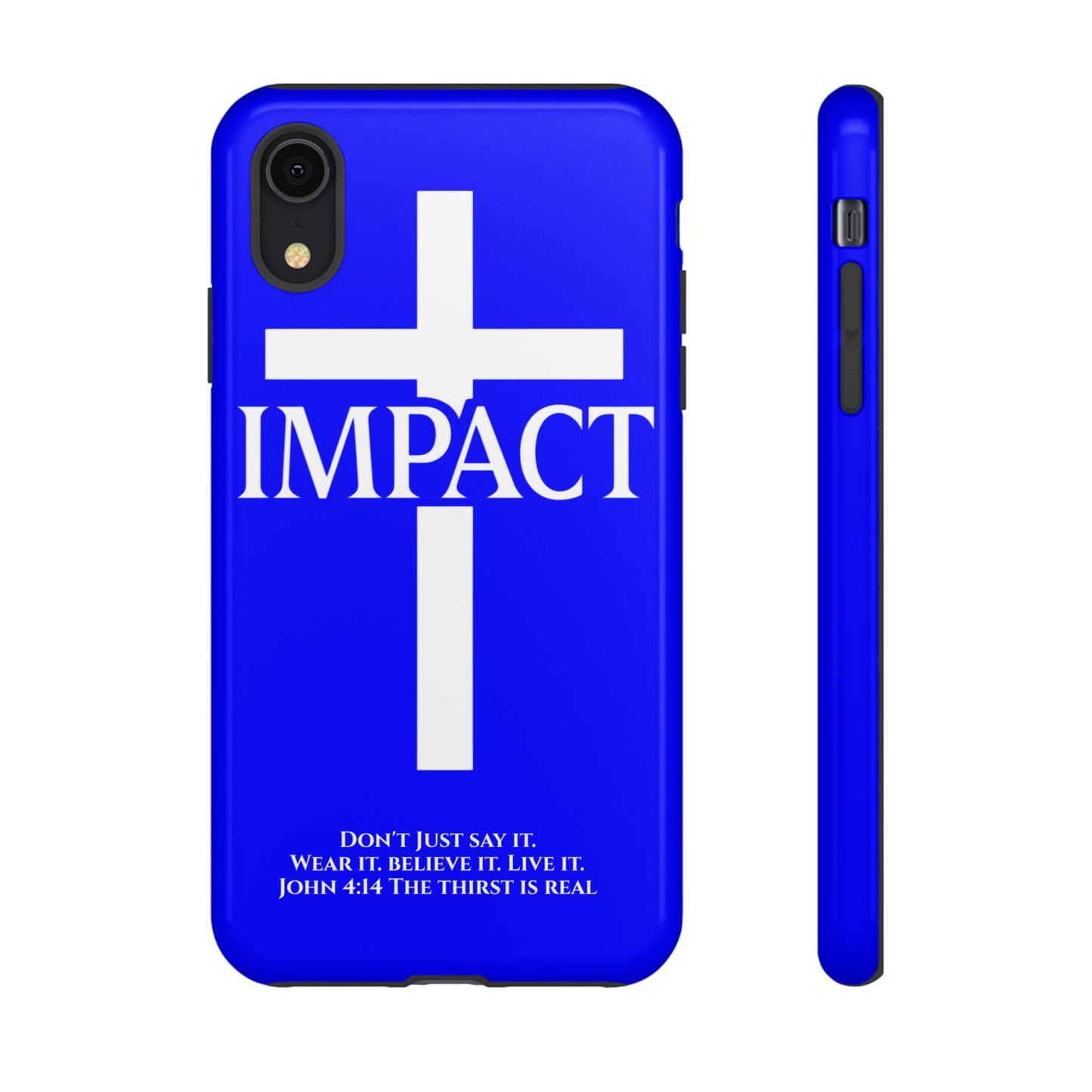 Impact Blue - Tough iPhone Case