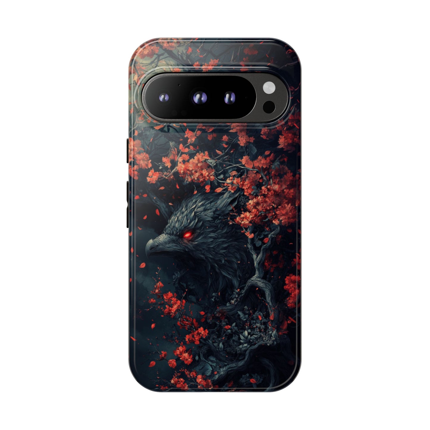Crimson Raven Bloom – Tough Google Pixel Case