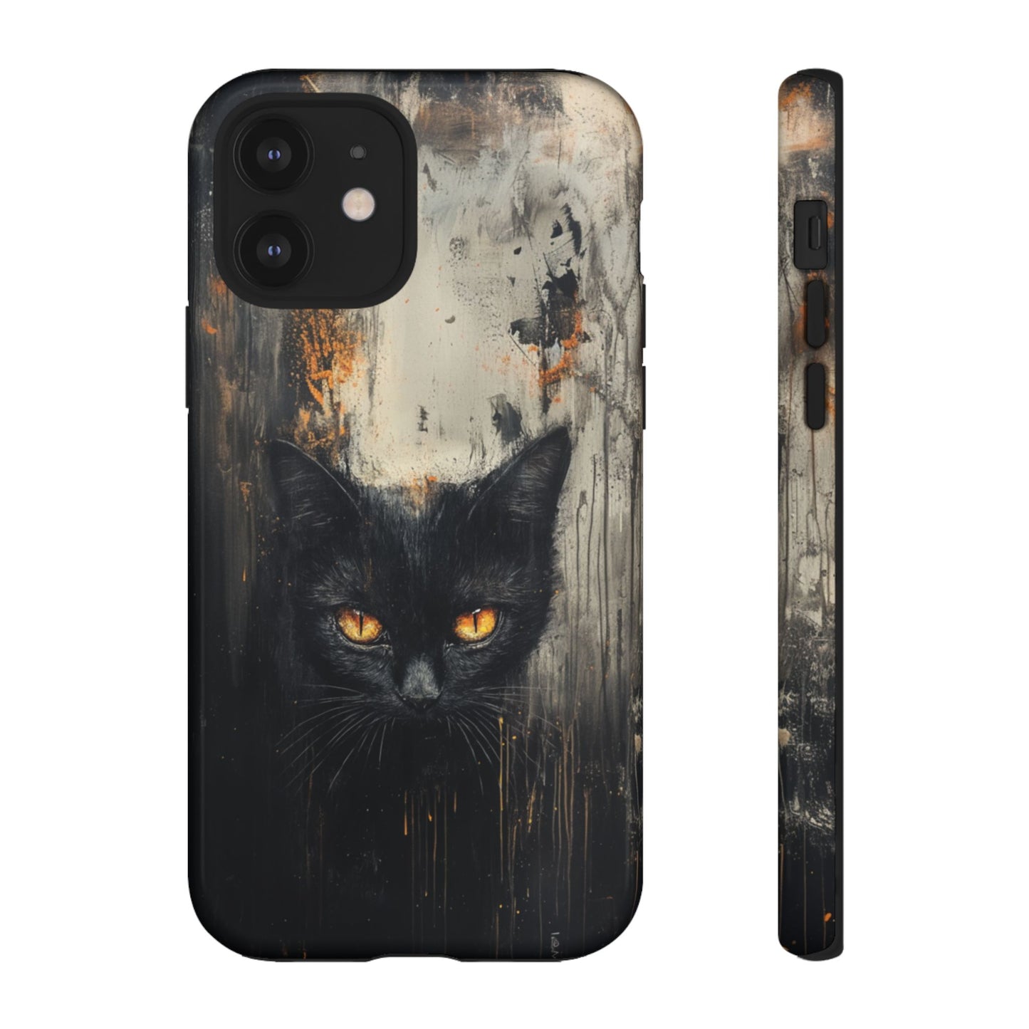 Black Cat Shadow Gaze - Tough iPhone Case