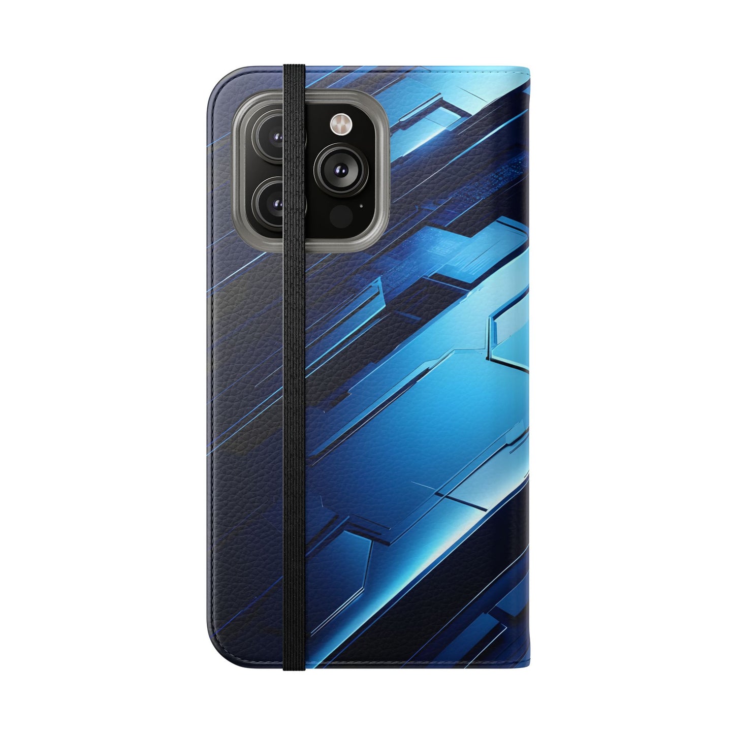 Blue Tech Matrix - Wallet Flip Case