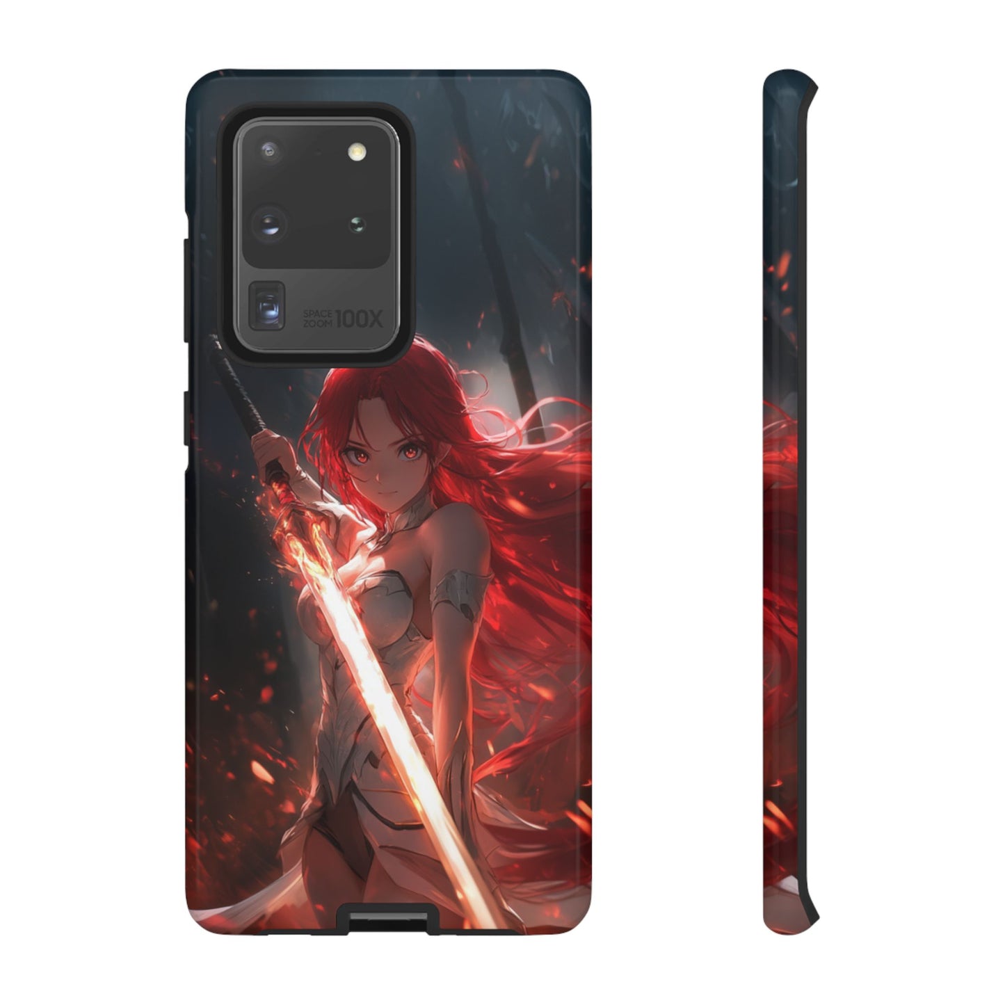 Crimson Ember Warrior – Tough Samsung Galaxy Case