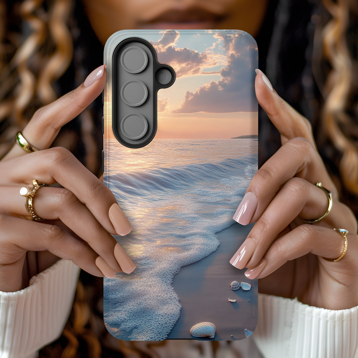 Sunset Beach Waves - Samsung Galaxy Case