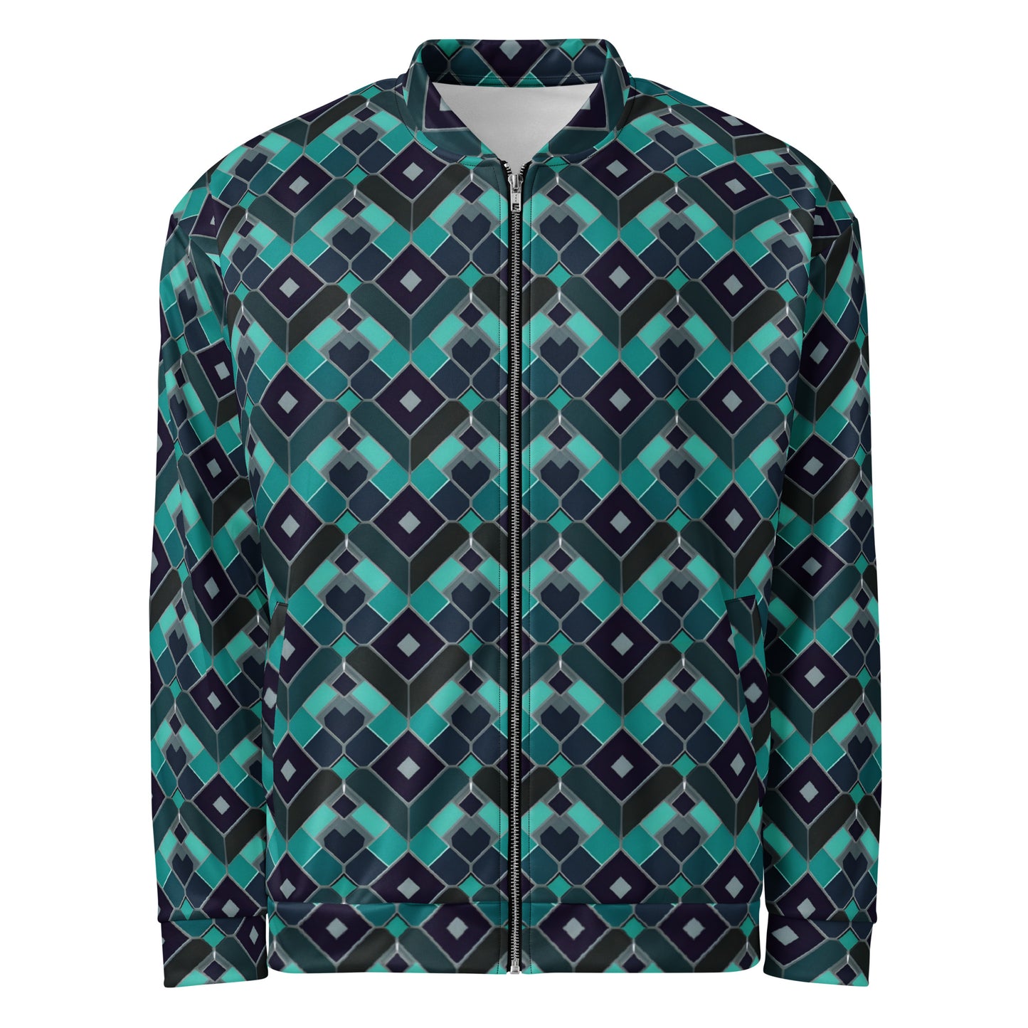 Vibrant All-Over Print Bomber Jacket